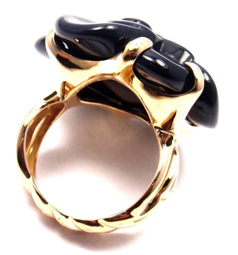 chanel black onyx ring|chanel rings.